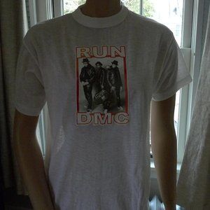 1980s RUN DMC Single Stitch Shirt (C) Licensed by Roach, 1983 * Women's Med (38)